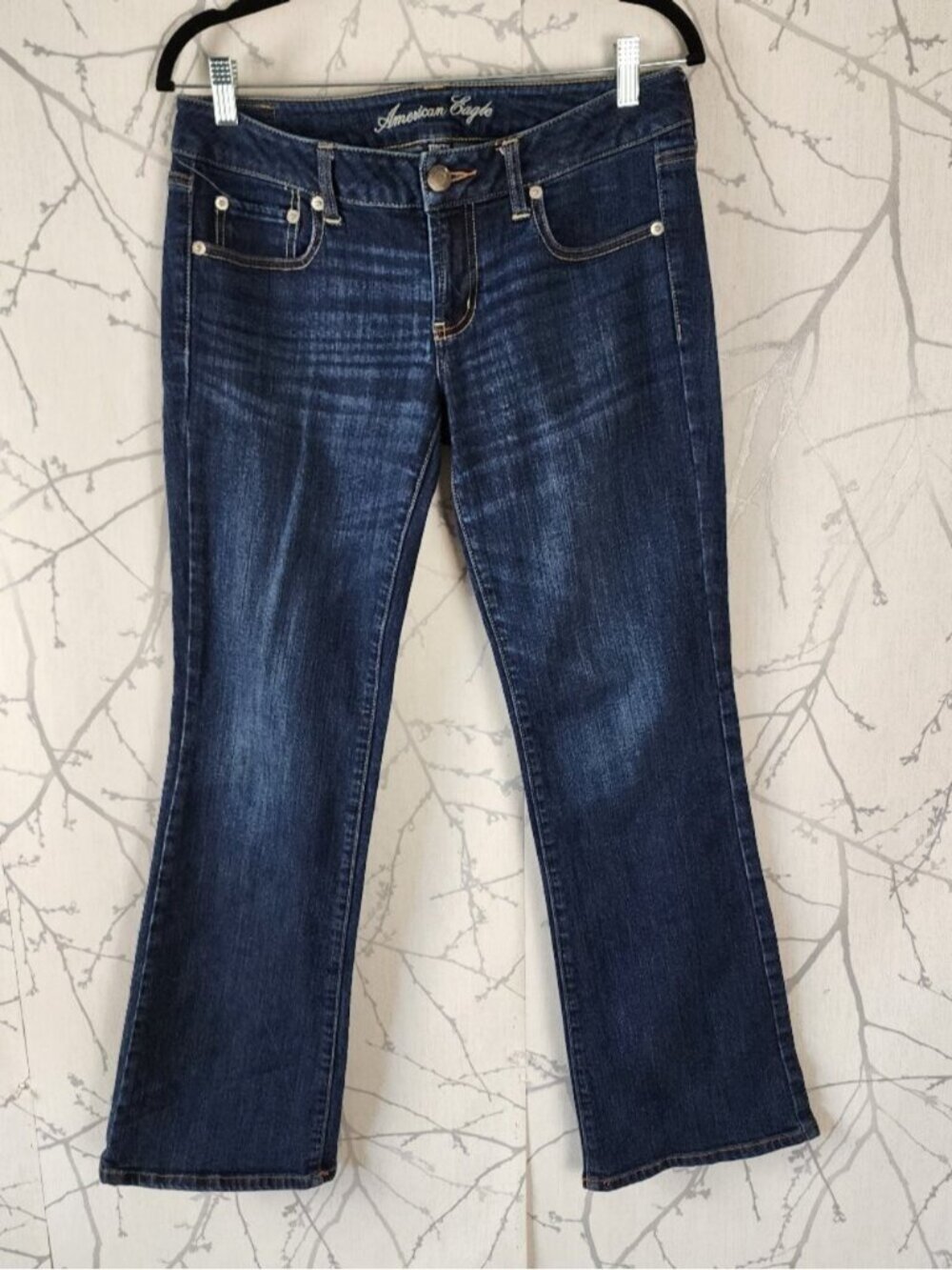 American Eagle Dark Wash Low Rise Favorite Boyfriend Jeans